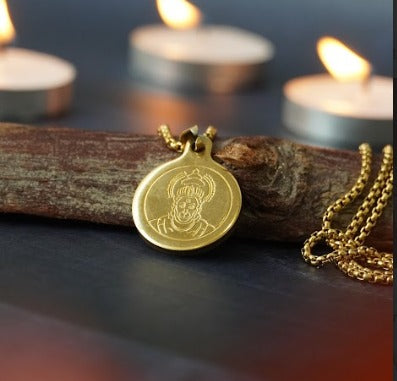 Gold Plated Hanuman Pendant Necklace