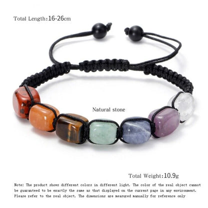 7 Chakra Bracelets Reiki Natural Stone Braided Bracelet Men Women Crystal Healing Anxiety Jewellery Adjustable Rope Accessories