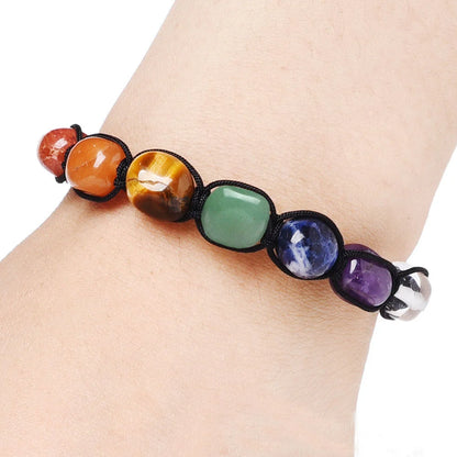 7 Chakra Bracelets Reiki Natural Stone Braided Bracelet Men Women Crystal Healing Anxiety Jewellery Adjustable Rope Accessories