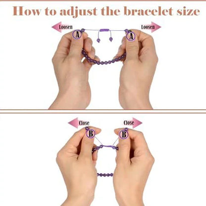 1pc Bohemian Style Handmade Natural Stone Chakra Anklet With 7 Stone And Adjustable Double Strands For Women