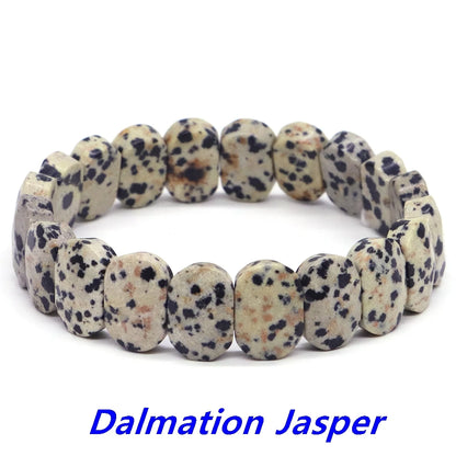 8x14mm New Natural Cut Square Beads Strand Elastic Bracelets Amethyst Healing Crystal Energy Rectangle Bangle Women Jewelry Gift