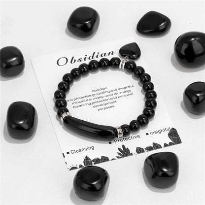 Natural Pink Rose Powder Crystal Quartz Natural Stone Stretch Bracelets Homme Purify the Soul Pulsera Jewelry Beads Lover Women
