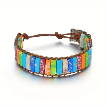 Creative Retro Turquoise Hand Woven Bracelet Bohemian Style Daily Vacation Casual Accessories