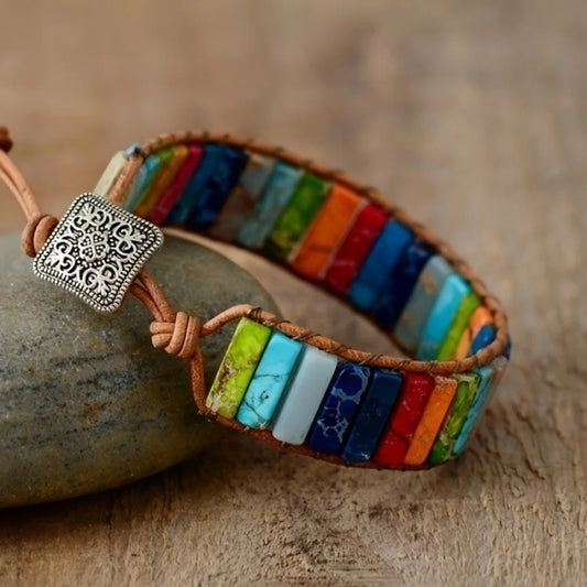 Creative Retro Turquoise Hand Woven Bracelet Bohemian Style Daily Vacation Casual Accessories