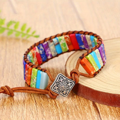 Creative Retro Turquoise Hand Woven Bracelet Bohemian Style Daily Vacation Casual Accessories