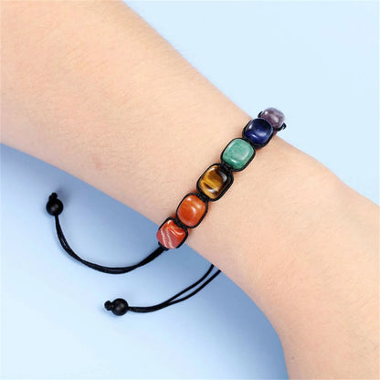 7 Chakra Bracelets Reiki Natural Stone Braided Bracelet Men Women Crystal Healing Anxiety Jewellery Adjustable Rope Accessories