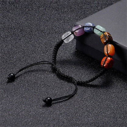7 Chakra Bracelets Reiki Natural Stone Braided Bracelet Men Women Crystal Healing Anxiety Jewellery Adjustable Rope Accessories