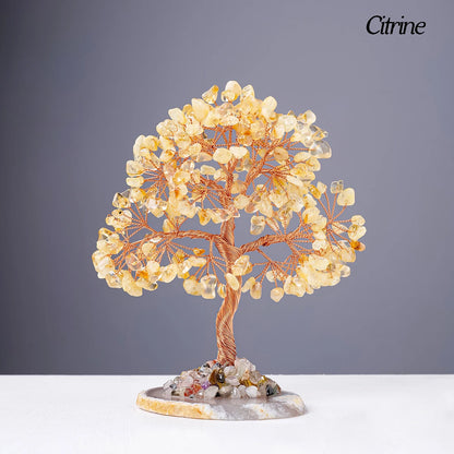 1PC Natural Crystal Irregular Agate Plate Base Macadam Large Size Tree Copper Wire Hand Woven Household Supplies Decoration