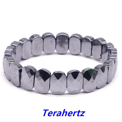 8x14mm New Natural Cut Square Beads Strand Elastic Bracelets Amethyst Healing Crystal Energy Rectangle Bangle Women Jewelry Gift